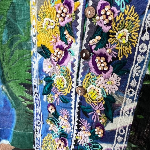 Soft Surroundings - Tunic Floral with Beading - PXL Petite XL - Picture 6 of 14